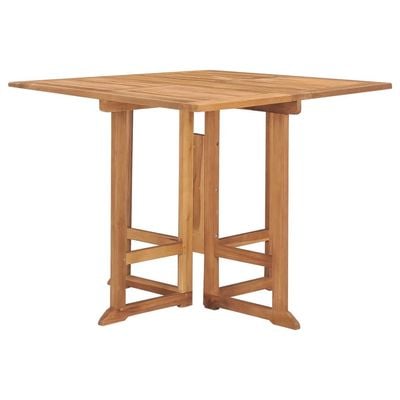 5 Piece Folding Outdoor Dining Set Solid Teak Wood