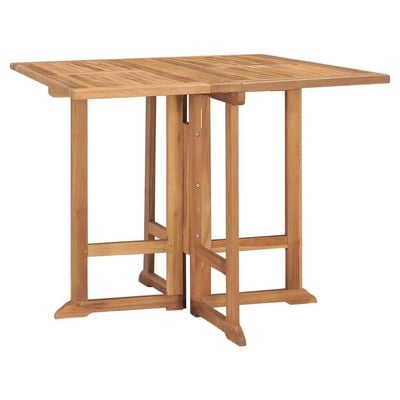 5 Piece Folding Outdoor Dining Set Solid Teak Wood