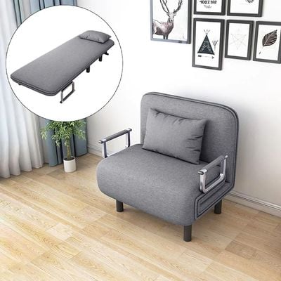 Convertible Single Sofa Bed Grey