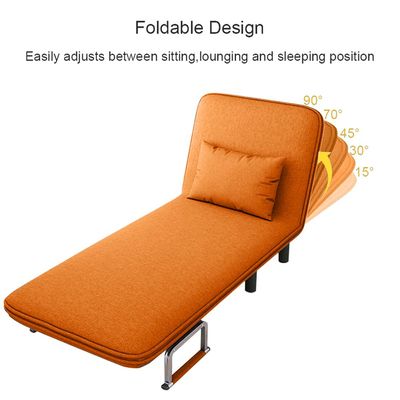 Convertible Single Sofa Bed Orange