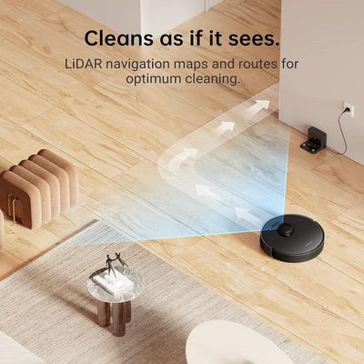 Dreame L10 Pro 2-in-1 Robot Vacuum Cleaner & Floor Mop, 4000Pa Powerful Suction, Flat Mop, 3D Obstacle Detection, Multi-Story Mapping, Hard Floors and Carpets, APP/Alexa,Black