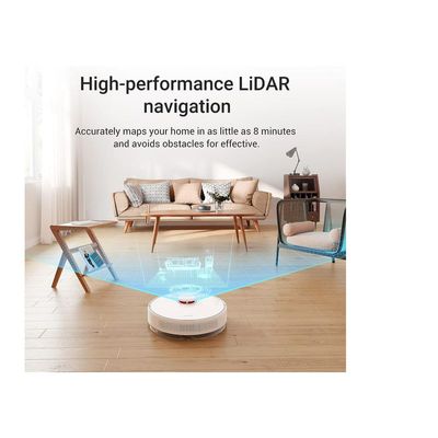 Dreame D10 Plus Robot Vacuum Cleaner & Mop with 2.5L Self Emptying Station, LiDAR Navigation-Obstacle Detection-Editable Map, 4000Pa, Hard Floor-Carpet, 170m Runtime, WiFi/APP/Alexa,White