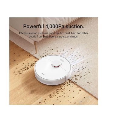 Dreame D10 Plus Robot Vacuum Cleaner & Mop with 2.5L Self Emptying Station, LiDAR Navigation-Obstacle Detection-Editable Map, 4000Pa, Hard Floor-Carpet, 170m Runtime, WiFi/APP/Alexa,White