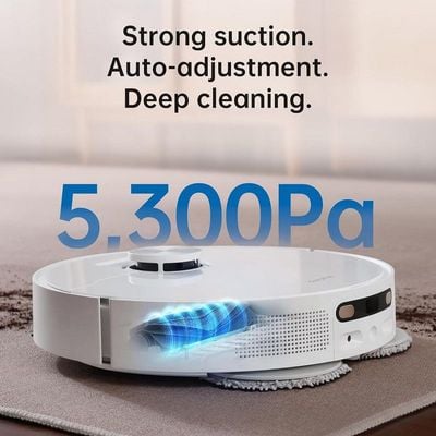 Dreame L10s Ultra Robot Vacuum Cleaner and Mop with Self-Cleaning Station (Automatic Dust Collection, Mops Cleaning) 3D Obstacle Detection, 210mins Suction 5300Pa, APP/Alexa,White