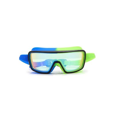 Bling2o Cyborg Cyan Prismatic Swim Goggles for Kids Age +5, 100% silicone I latex-free I With uv protection I Anti-fog I with adjustable nose piece I comes with hard protective case.