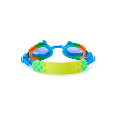 Bling2o Jurassic Hybrid Light Blue Kids Swim Goggles  Age +3, 100% silicone I latex-free I With uv protection I Anti-fog I with adjustable nose piece I comes with hard protective case.
