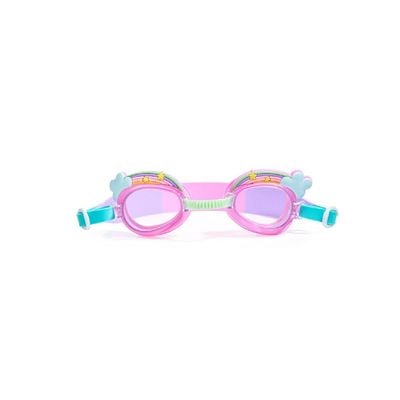 Aqua2ude Pink Clouds Swim Goggles for Kids Age +3, 100% silicone I latex-free I With uv protection I Anti-fog I with adjustable nose piece I comes with hard protective case.