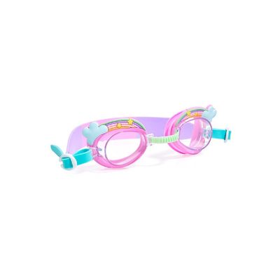 Aqua2ude Pink Clouds Swim Goggles for Kids Age +3, 100% silicone I latex-free I With uv protection I Anti-fog I with adjustable nose piece I comes with hard protective case.