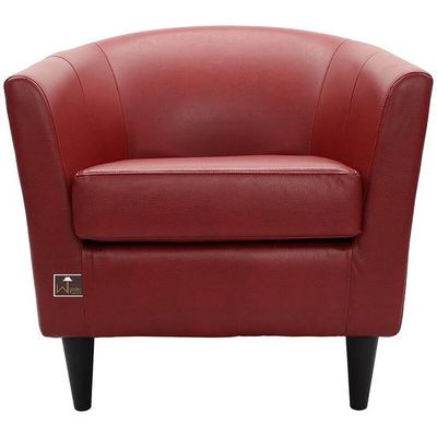 Wooden Twist Wide Solid Wood Leatherette Upholstery Barrel Arm Chair Modern Accent Chair for Comfortable Living Room Seating