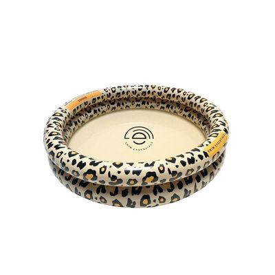 Swim Essentials  Beige Leopard Inflatable Baby Pool 60 cm diameter - Dual rings Suitable for Age +3