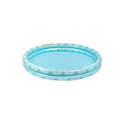 Swim Essentials  Palm Tree Printed Children's Inflatable Pool 100 cm diameter - Dual rings Suitable for Age +3