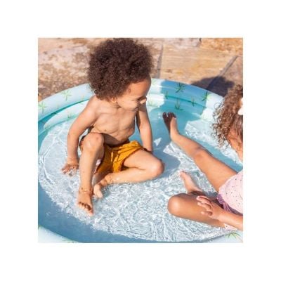 Swim Essentials  Palm Tree Printed Children's Inflatable Pool 100 cm diameter - Dual rings Suitable for Age +3