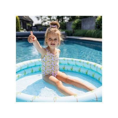 Swim Essentials  Palm Tree Printed Children's Inflatable Pool 100 cm diameter - Dual rings Suitable for Age +3