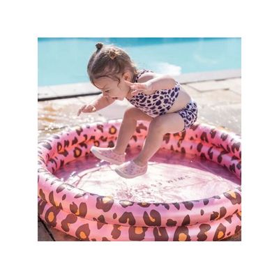 Swim Essentials  Rose Gold Leopard Printed Children's Inflatable Pool 100 cm diameter - Dual rings Suitable for Age +3