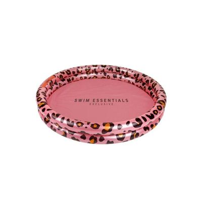 Swim Essentials  Rose Gold Leopard Printed Children's Inflatable Pool 100 cm diameter - Dual rings Suitable for Age +3