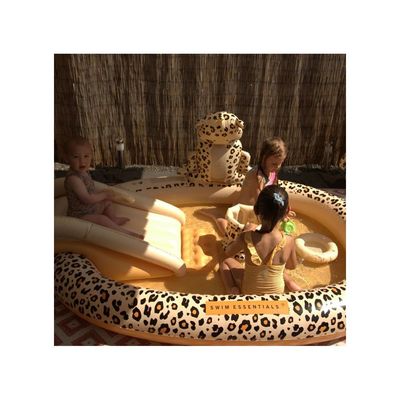 Swim Essentials  Beige Leopard Adventure Inflatable Pool 210 cm diameter, Suitable for Age +3