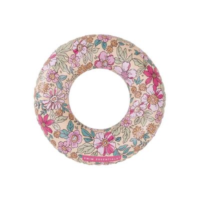 Swim Essentials  Pink Blossom Printed Swimring 55 cm diameter, Suitable for Age +3.