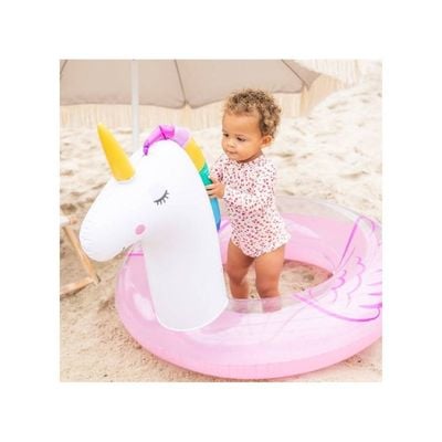 Swim Essentials  Transparant Unicorn Swimring 104 cm diameter, Suitable for Age +3