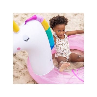 Swim Essentials  Transparant Unicorn Swimring 104 cm diameter, Suitable for Age +3