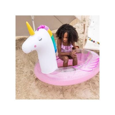 Swim Essentials  Transparant Unicorn Swimring 104 cm diameter, Suitable for Age +3