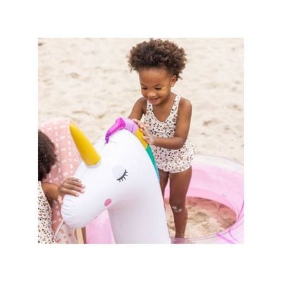 Swim Essentials  Transparant Unicorn Swimring 104 cm diameter, Suitable for Age +3