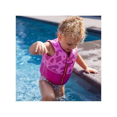 Swim Essentials  Pink Leopard Swimming Vest, suitable for Age 4-6 years