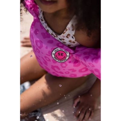 Swim Essentials  Pink Leopard Puddle Jumper, suitable for Age 2-6 years