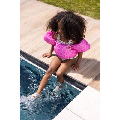 Swim Essentials  Pink Leopard Puddle Jumper, suitable for Age 2-6 years