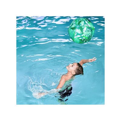Swim Essentials  Tropical Leaves Inflatable Beachball 51cm Diameter, Suitable for Age +3