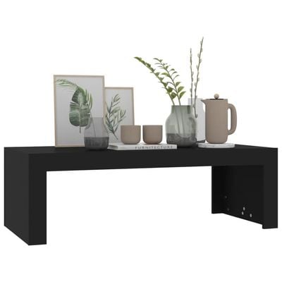 Coffee Table Black 110x50x35 cm Engineered Wood