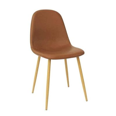 Mahmayi HYDC001 Chair, Washable PU Cushion Seat Back Chairs for Dining, Living Room, Kitchen, (1Pc, Brown)