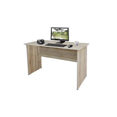 Mahmayi MP1 100x60 Writing Table- Perfect for Study, Office, Studio, or Reception - Features Solid Surface Transaction Counter and Classic Top Finish for Timeless Look and Feel (Without Drawer, Oak)