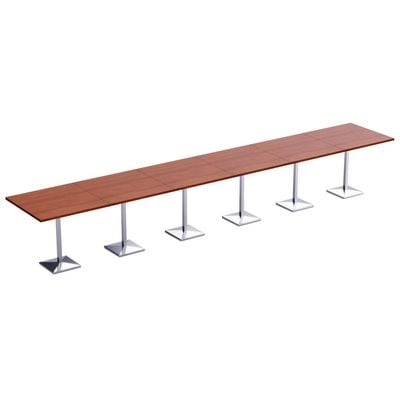 Mahmayi Bar Table Square Base | 20 Seater Cocktail Bistro Table for Pub, Kitchen, Living Room, Dining Room, Kitchen & Home bar_Apple Cherry