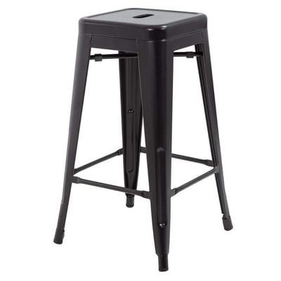 Mahmayi HYX504 Metal Stackable Bar-Home Kitchen Stool - Black