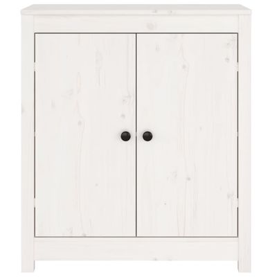 Sideboard White 70x35x80 cm Solid Wood Pine