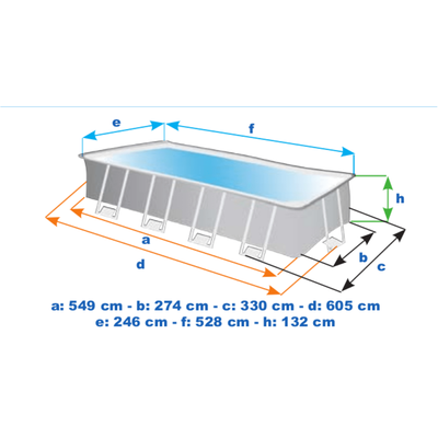 Intex Oasis Ultra Xtr Frame Pool With Filter, Pump, Cover, Ladder (5.49 x 2.74 x 1.32 m)