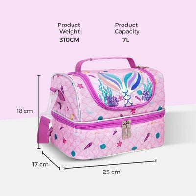 Eazy Kids Dual Compartment Lunch Bag Mermaid - Purple