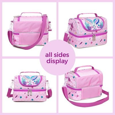 Eazy Kids Dual Compartment Lunch Bag Mermaid - Purple