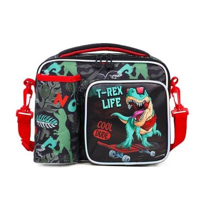 Eazy Kids Bottle/Lunch Bag  Dinosaur - Green