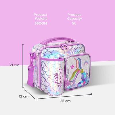 Eazy Kids Bottle/Lunch Bag Mermaid Chrome - Purple