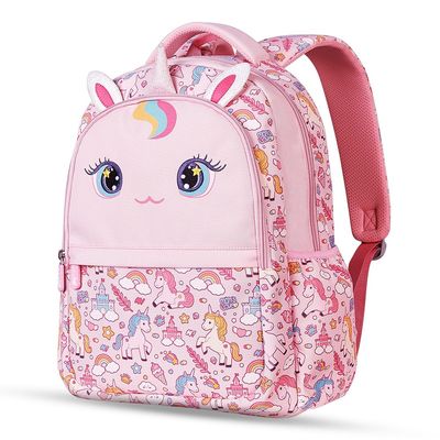 Nohoo Kids 16 Inch School Bag with Handbag Combo Unicorn - Pink