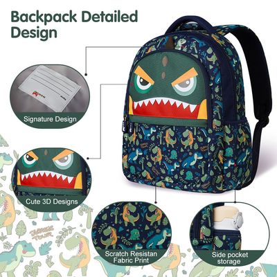 Nohoo Kids 16 Inch School Bag Dino - Green