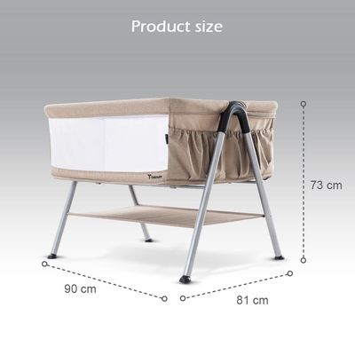 Teknum FELLOW 2 Twin Bedside Crib Bassinet - Ivory