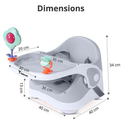 Teknum Portable Booster Chair - Grey