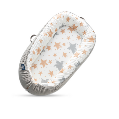 Little Story fiberfill Lounger Bed w/Feeding Pillow - Galaxy