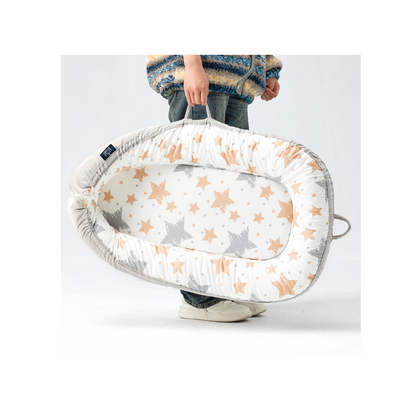 Little Story fiberfill Lounger Bed w/Feeding Pillow - Galaxy