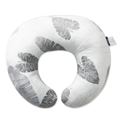 Little Story fiberfill Lounger Bed w/Feeding Pillow - Leaves