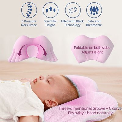 Sunveno Infant Head Shaper Wings Pillow - Pink