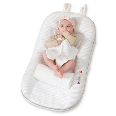 Buy Sunveno Portable Baby Anti spill Milk U Shape Pillow with Slope pad and Hip Pillow White Online Danube Home UAE