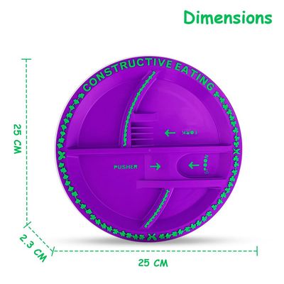 Eazy Kids Eating Plate - Garden Purple